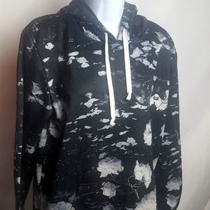 Into The AM Hoodie Unisex M White Flower Dark Fantasy Dream black Pullover d9